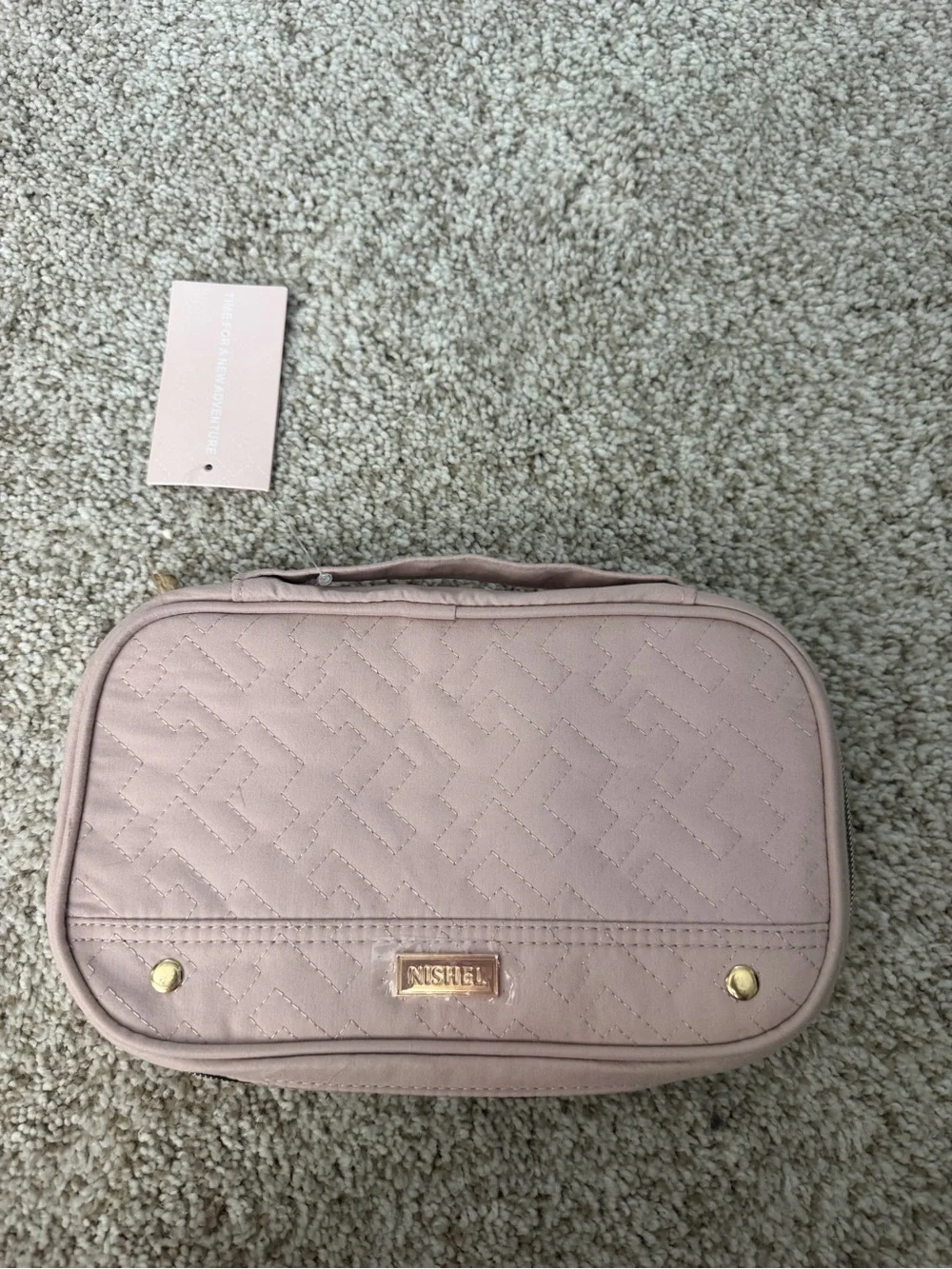 Nishel Blush Quilted Women's Cosmetic Bag